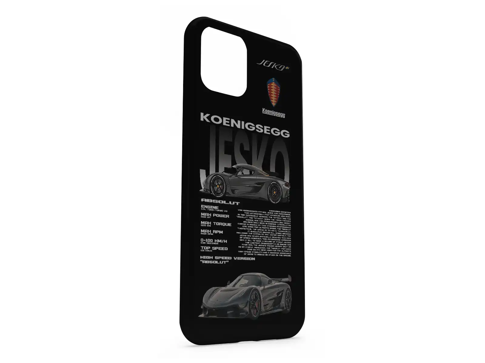 KOENIGSEGG JESKO BLACK Custom iPhone Case Series